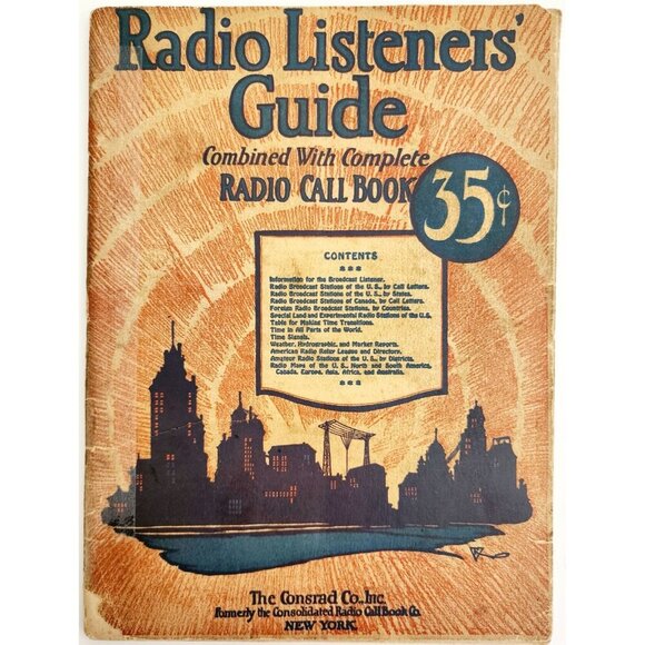 1925 Radio Listeners Guide And Call Book PB Directory Maps Illustrated DWR5 - Picture 2 of 8